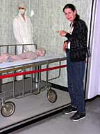 Sandra visiting the alien autopsy